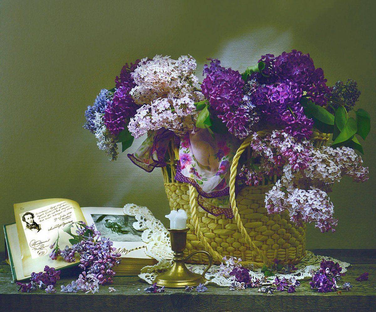 still life,натюрморт, цветы, фото натюрморт, стихи, сирень, свеча, пушкинский день, подсвечник, память, книга, день рождение ас пушкина, автограф а пушкина, Колова Валентина