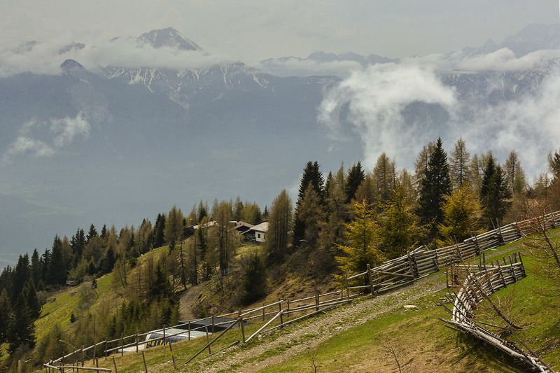 утро, горы, туман, пейзаж Утром в Альпах фото превью