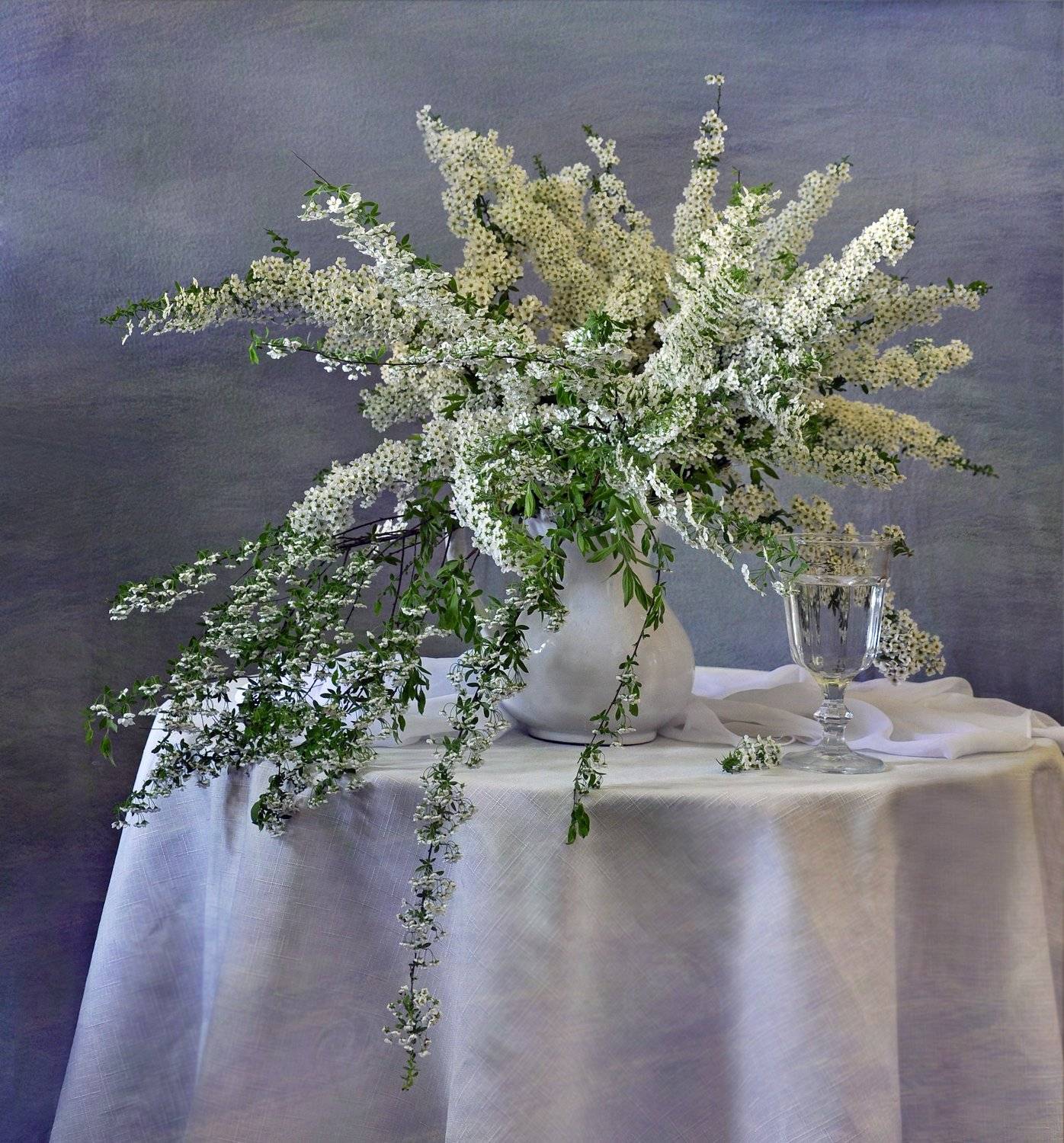 лето, цветы, спирея, натюрморт, букет, Марина Орлова