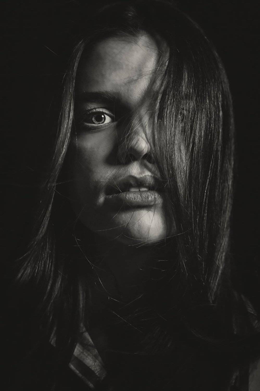 портрет, глаза, женщина, волосы, Refat Mamutov