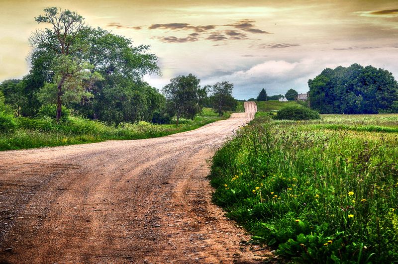 дорога Гравийная дорога фото превью
