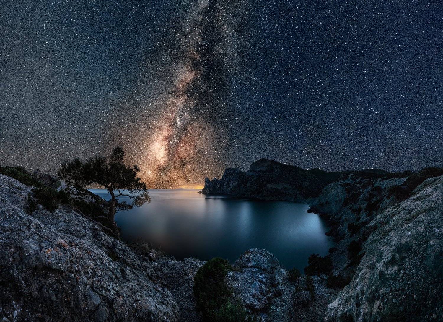 крым, новый свет, мыс капчик, ночь, млечный путь, Алексей Сулоев