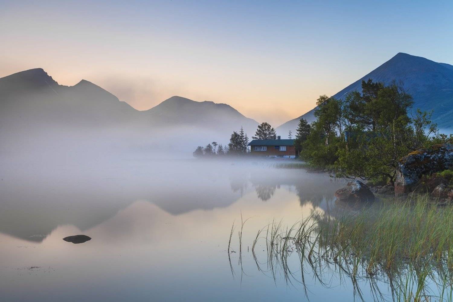 норвегия, закат, озеро, Антон Петрусь