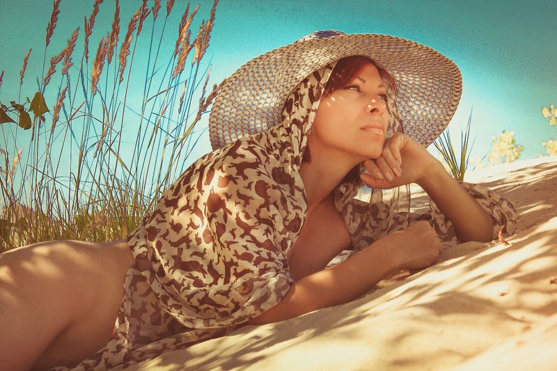 девушка, лето, тень жара В дозоре... фото превью