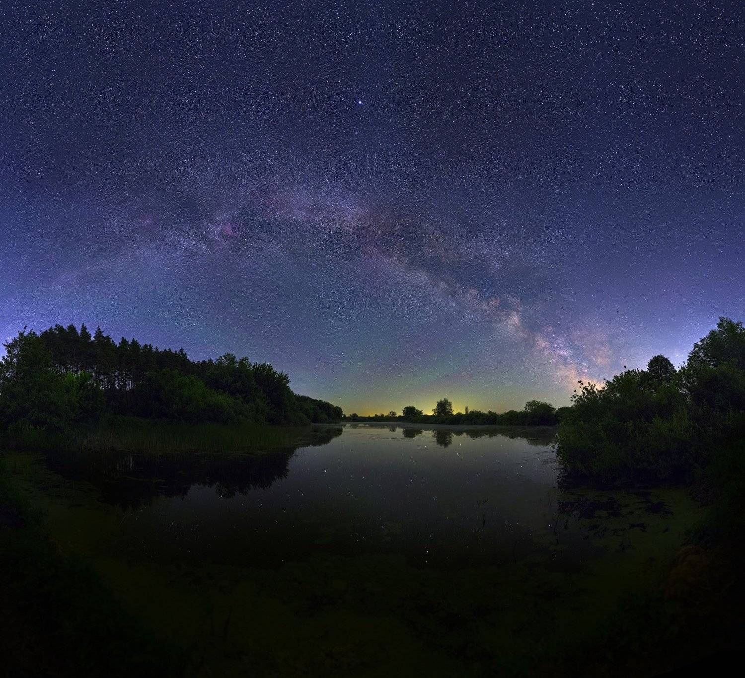 ночь панорама, ночной пейзаж, пруд, звезды, млечный путь, май, золотоноша, may, milky way, stars, night, rpond, pano, nightscape, zolotonosha, Валентин Гайдай