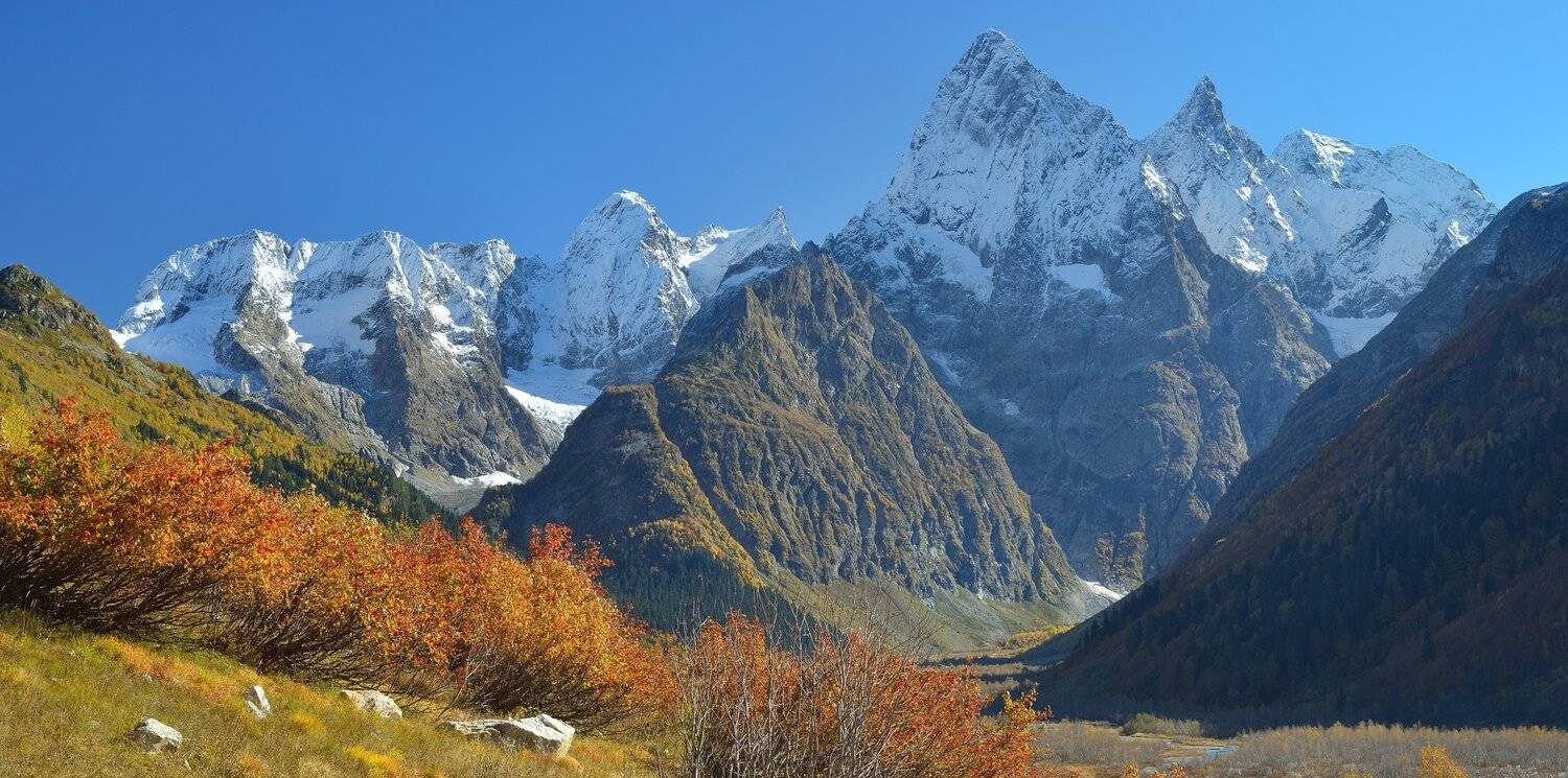 горы осень домбай клухор, Александр Жарников
