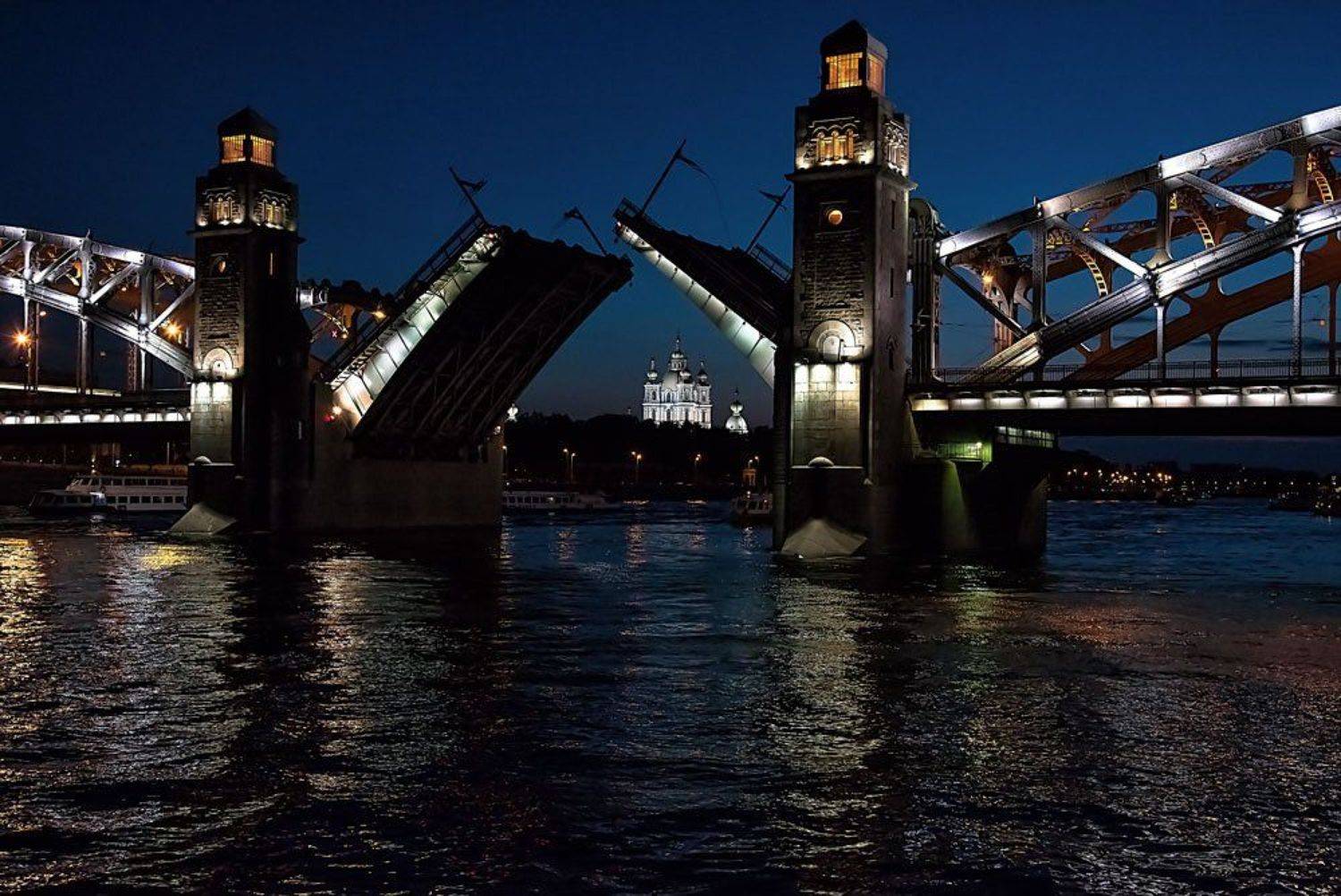 нева,питер,мост,разводной мост, Владимир Никитин