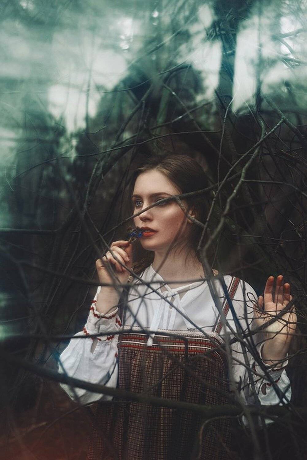 сказка девушка фольклор картина живопись русь медуница лес хтонь, чеширски