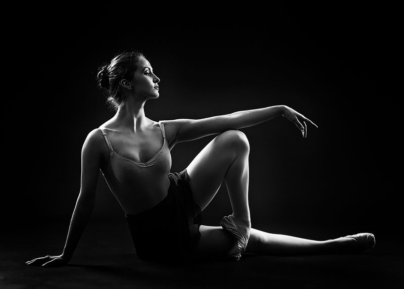 женщина, красота,  силуэт, танцовщица, балерина Грация. фото превью