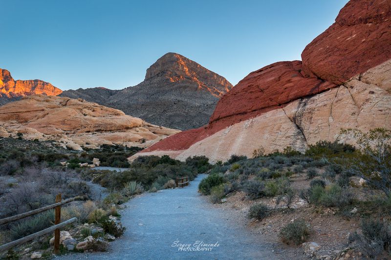 canyon, redrock, nevada, landscape, view Red Rock Canyon at the sunrise фото превью