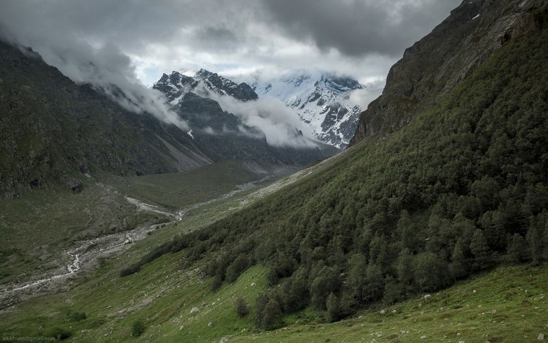 россия, горы, кавказ, безенги, природа Альплагерь Безенги фото превью