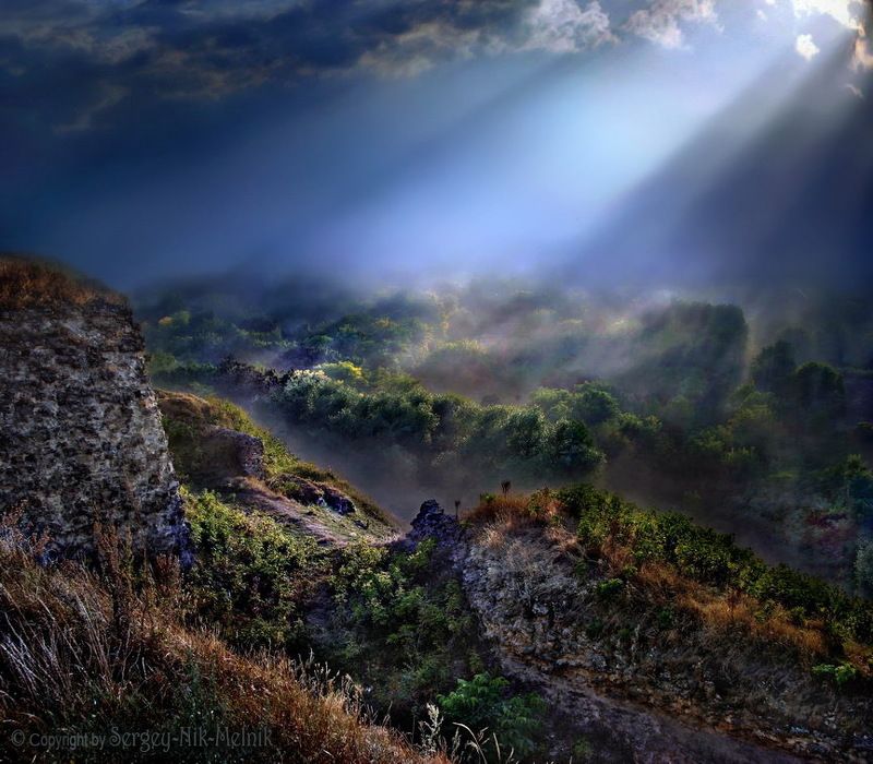 дымка,	замок, крепость,	украина, хотин Дымок над Хотинской фортецией фото превью