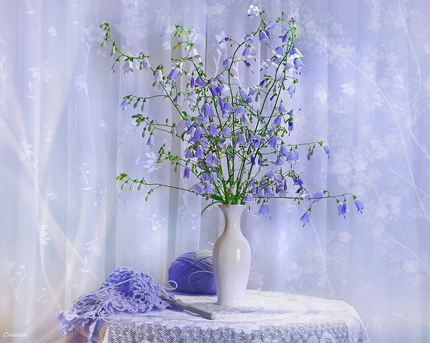 натюрморт,букет,свет,лето,вязанье, Инаида