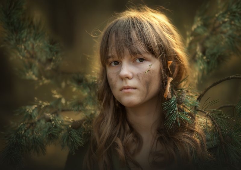 Портрет, лес В лесном обличии фото превью