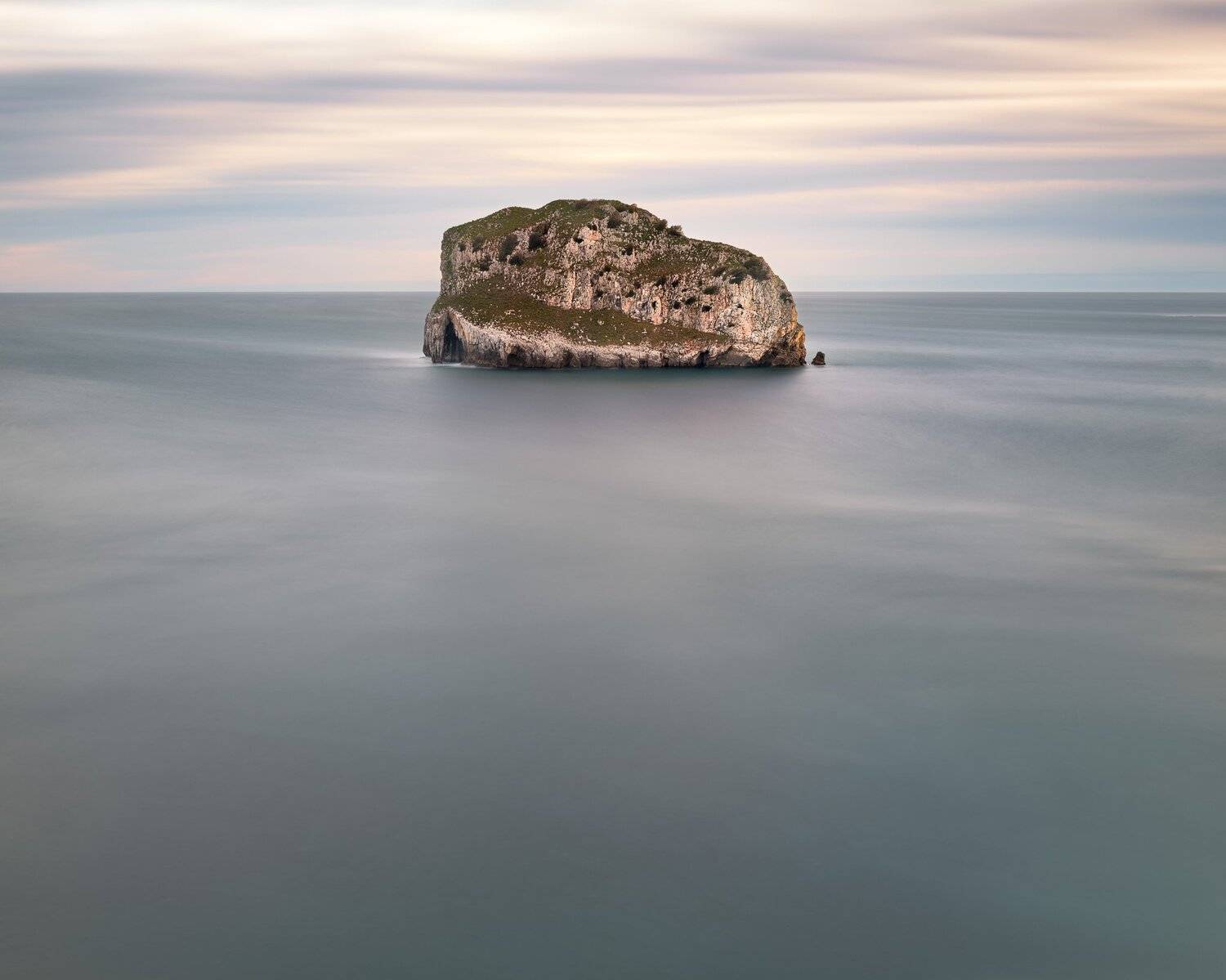 atlantic, basque, bay, bermeo, biscay, cliff, clouds, coast, coastline, country, dawn, dramatic, elephant, europe, euskadi, floating, foam, gates, gaztelugache, gaztelugatxe, grass, green, haze, island, islet, landmark, landscape, lonely, mist, morning, n, Andrey Omelyanchuk