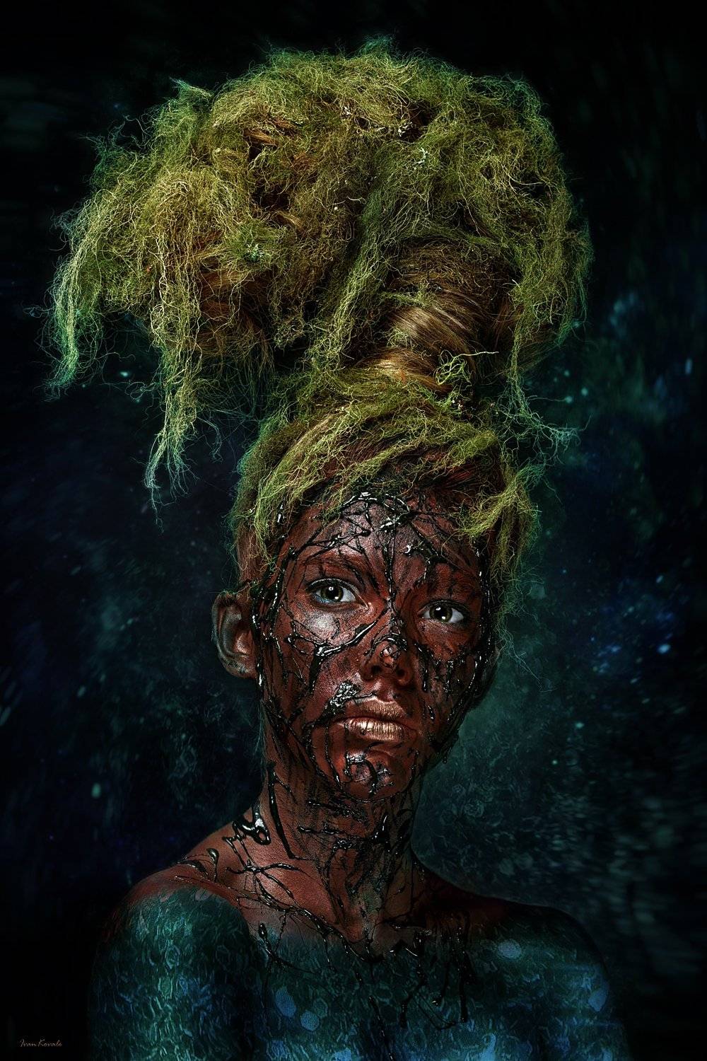 славяне,портрет, древо, мироздание, корни, ветви, небо, преисподняя, мир, вселенная, девушка, креатив, студия, ivankovale, Ковалёв Иван