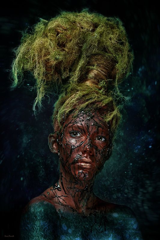 славяне,портрет, древо, мироздание, корни, ветви, небо, преисподняя, мир, вселенная, девушка, креатив, студия, ivankovale Arbor mundi фото превью