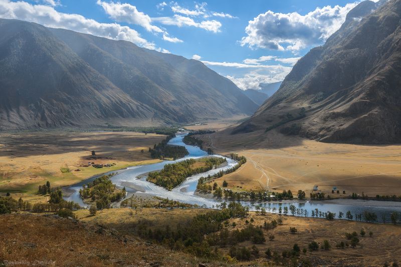 река, алтай, горы Долина реки Чулышман фото превью