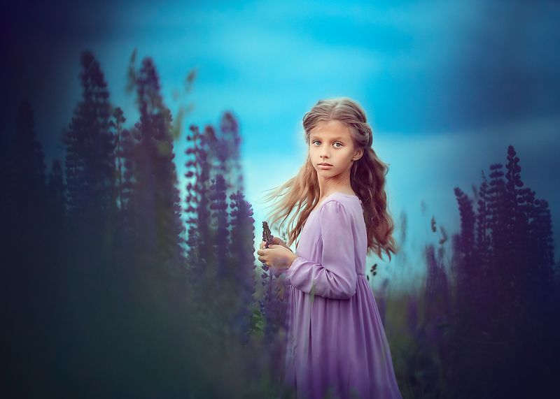 детский фотограф, семейный фотограф, фотограф подростков, фотограф для девочки, детское фото, девочка, девушка Люпины фото превью