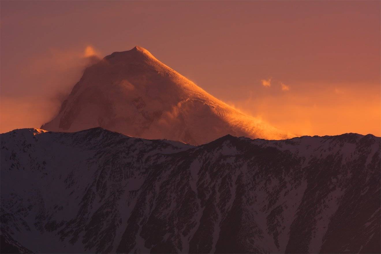 природа, пейзаж, кавказ, горы, весна, вечер, панорама, закат, солнце, небо, облака, свет, Альберт Беляев