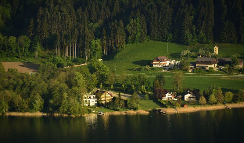 озеро, тишь да гладь Озерная Австрия фото превью