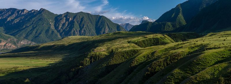 горы, небо, облака, свет, вечер, алтай Прекрасная земля Алтая фото превью