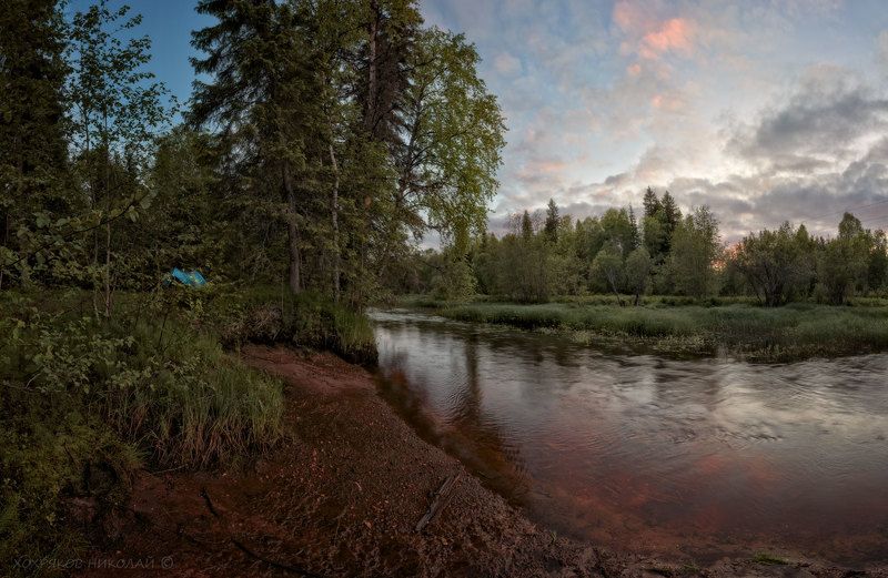 синяя палатка... фото превью