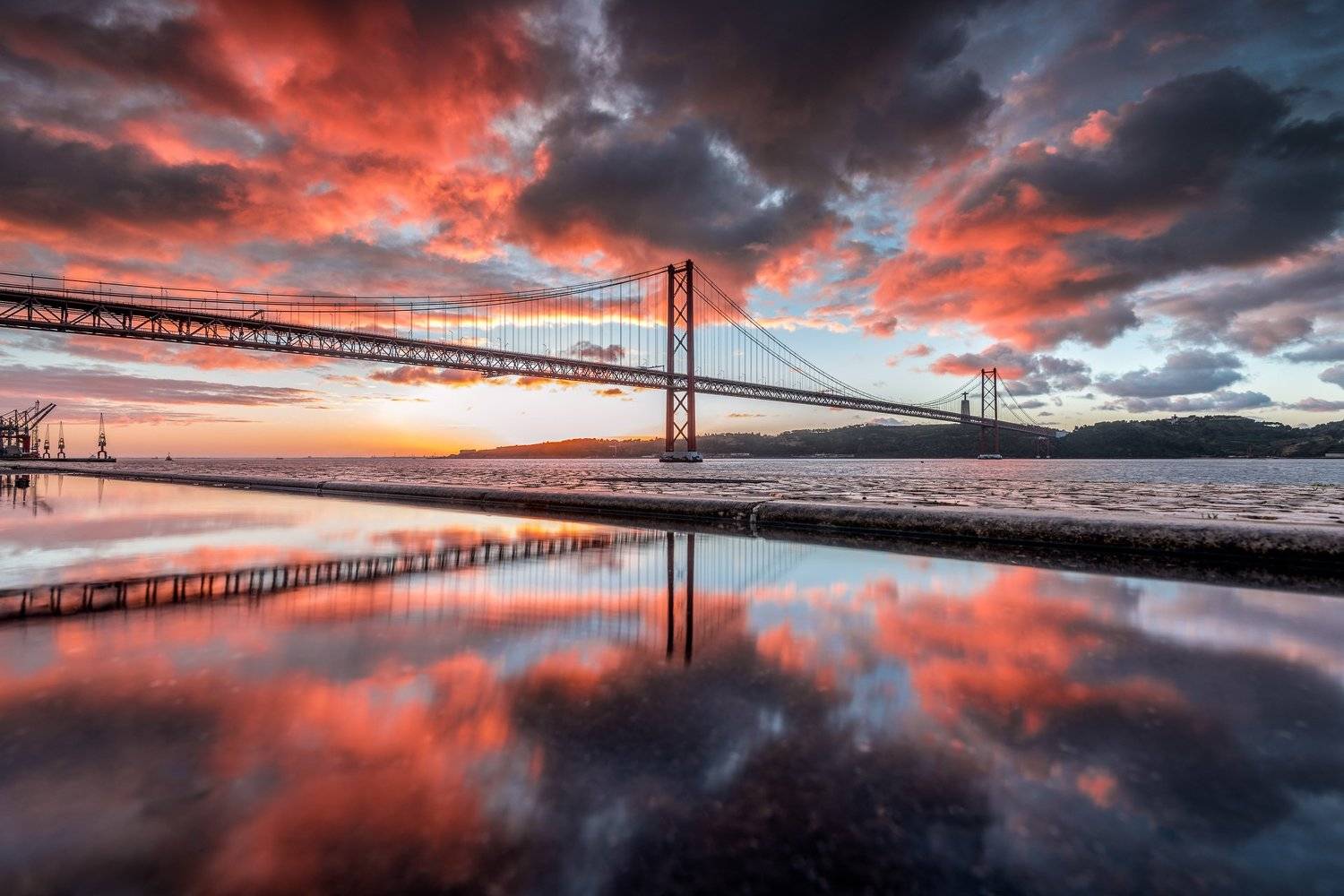Hugo, S&oacute;, Hugo S&oacute;, Nikon, D810, Reflexes, Bridge, Lisbon, Clouds, Sunrise, Hugo S&oacute;