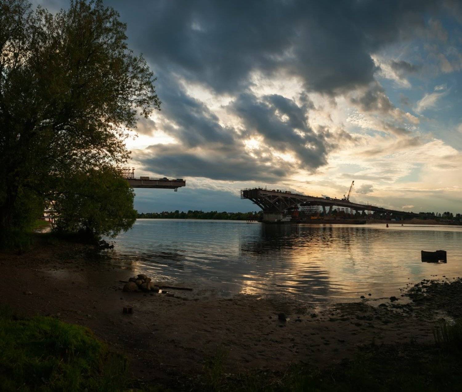 пейзаж,природа,река,волга,мост,, Дмитрий Постников.