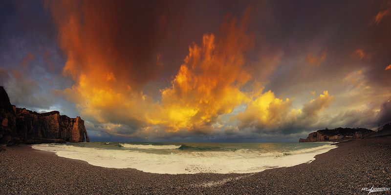 франция,étretat,france Мгновения рассвета фото превью