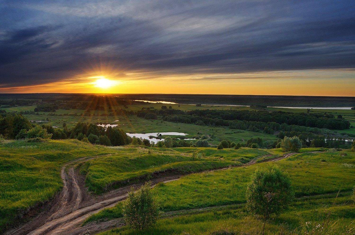 закат. вечер. просторы. облака. солнце, Andres Ganenkoff