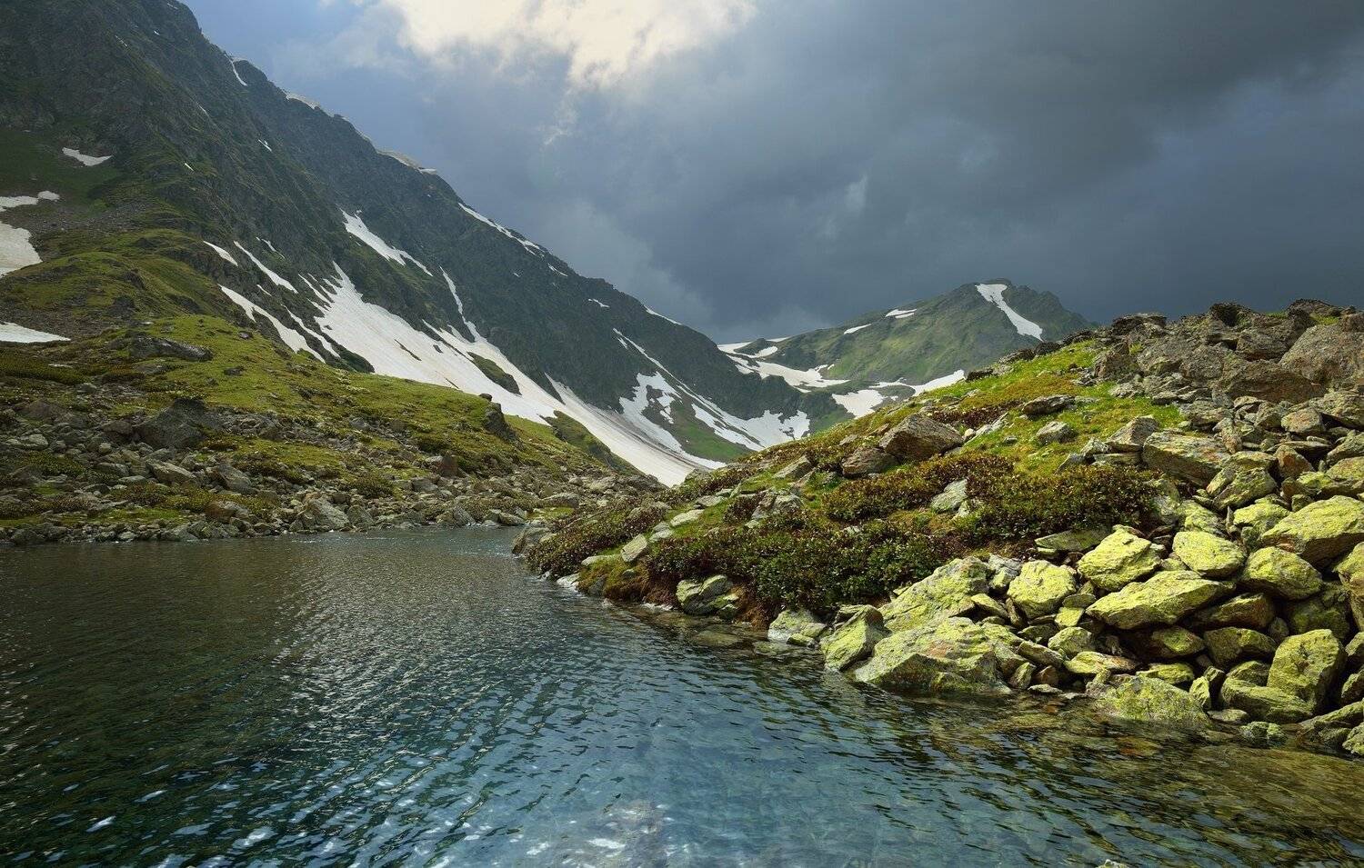 горы весна кавказ озеро, Александр Жарников