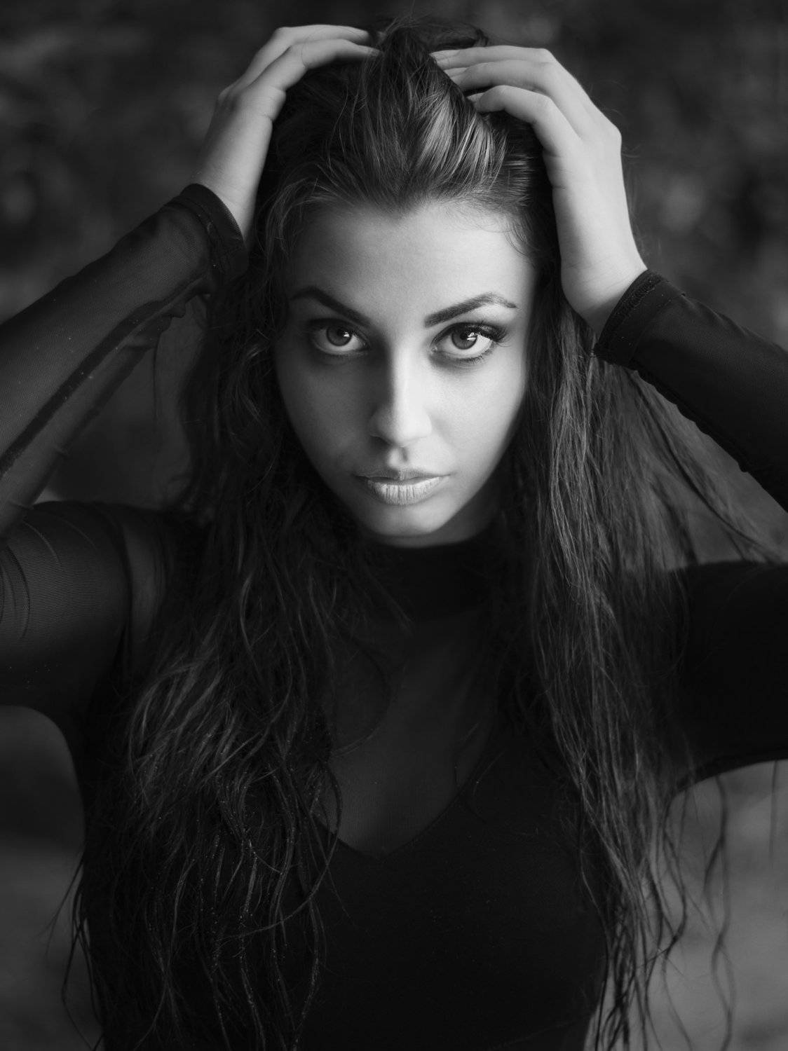 portrait, beauty, beautiful,  gorgeous, anna, jozefkiss, photography, nikon, blackandwhite, Jozef Kiss