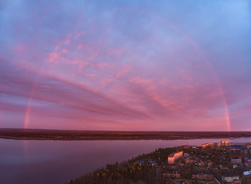 Вечерняя радуга фото превью