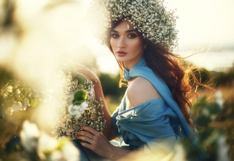 портрет, природа, закат Жанна фото превью