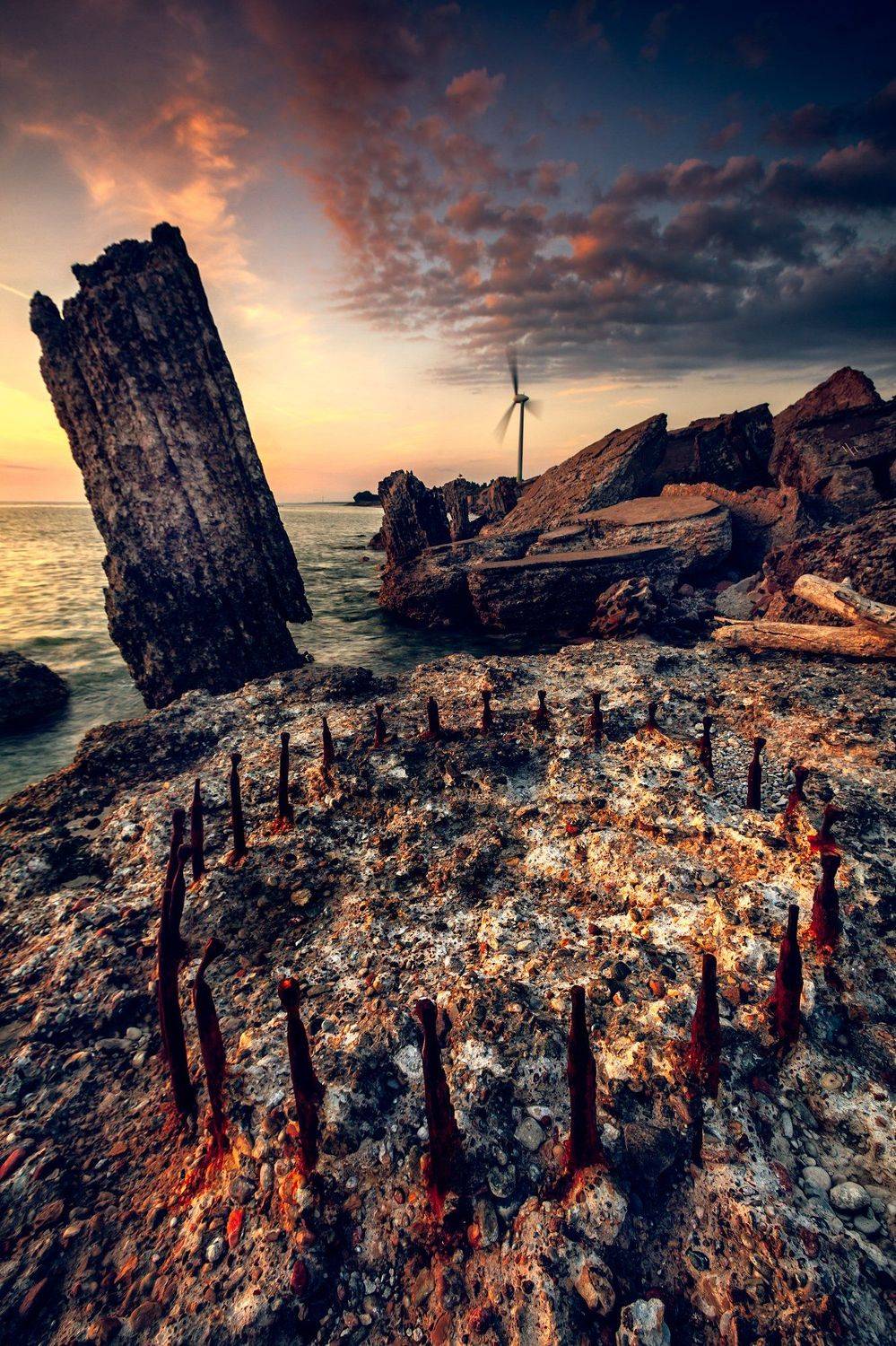 sunset, baltic sea, karosta, fortifications, Руслан Болгов (Axe)