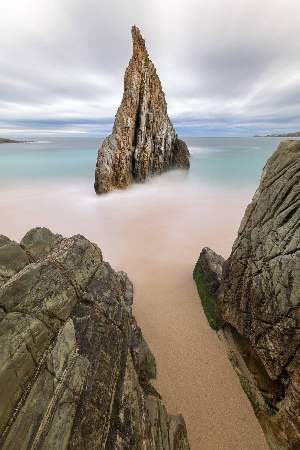 asturias, atlantic, beach, blue, cliff, cloud, coast, coastline, dawn, edged, europe, idyllic, landmark, landscape, mexota, morning, natural, nature, needle, obelisk, ocean, outdoor, pointed, rock, rocky, sand, sandy, scenery, scenic, sea, seascape, seasi, Andrey Omelyanchuk