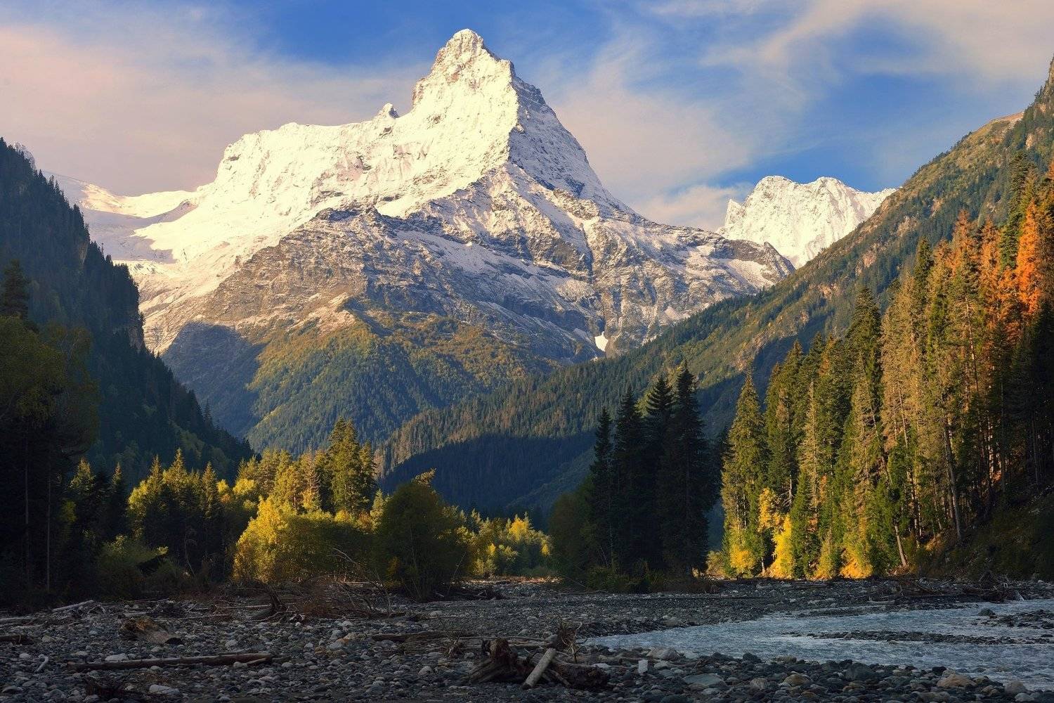 горы осень домбай, Александр Жарников