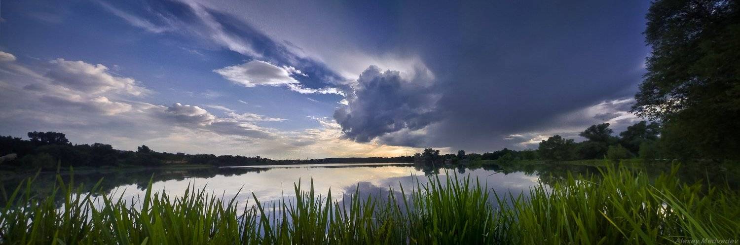 васильков, стугна, погребы, озеро, гроза, панорама,, Алексей Медведев