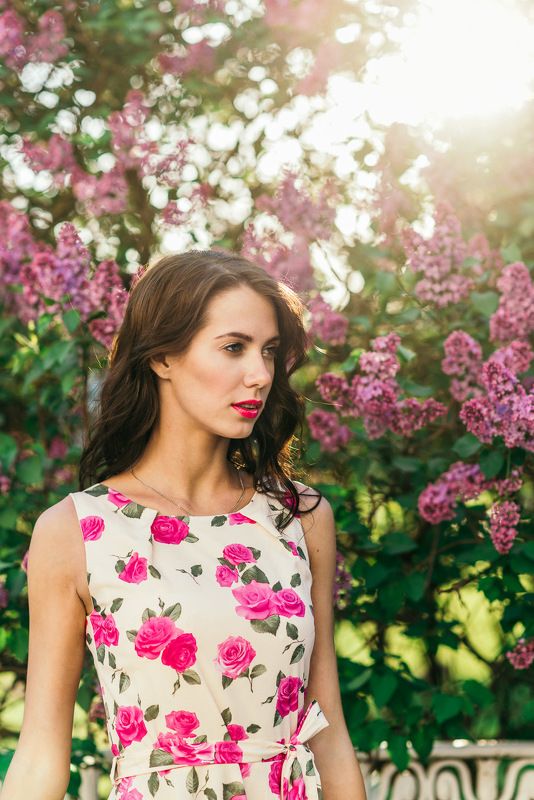 парк портрет цветы Настя фото превью