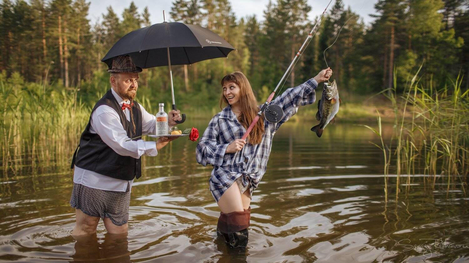 рыбалка, девушка, халдей, официант, рыба, Сергей Рехов