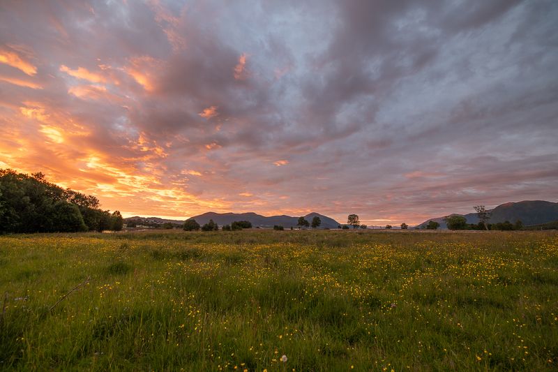 sunset, sundown, color, flame Burning skyes фото превью