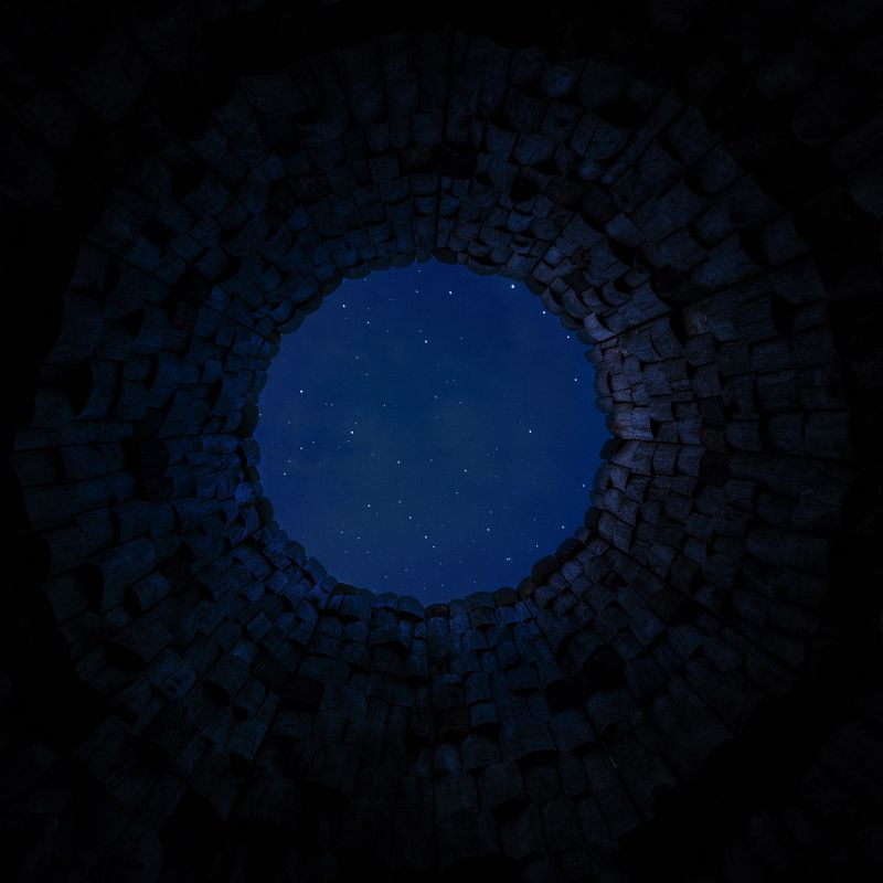night,sky,stars,summer,well,circle,tower Midsummer night фото превью