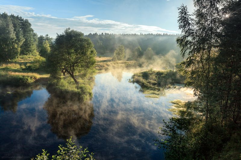 Рассвет на реке Нерская фото превью
