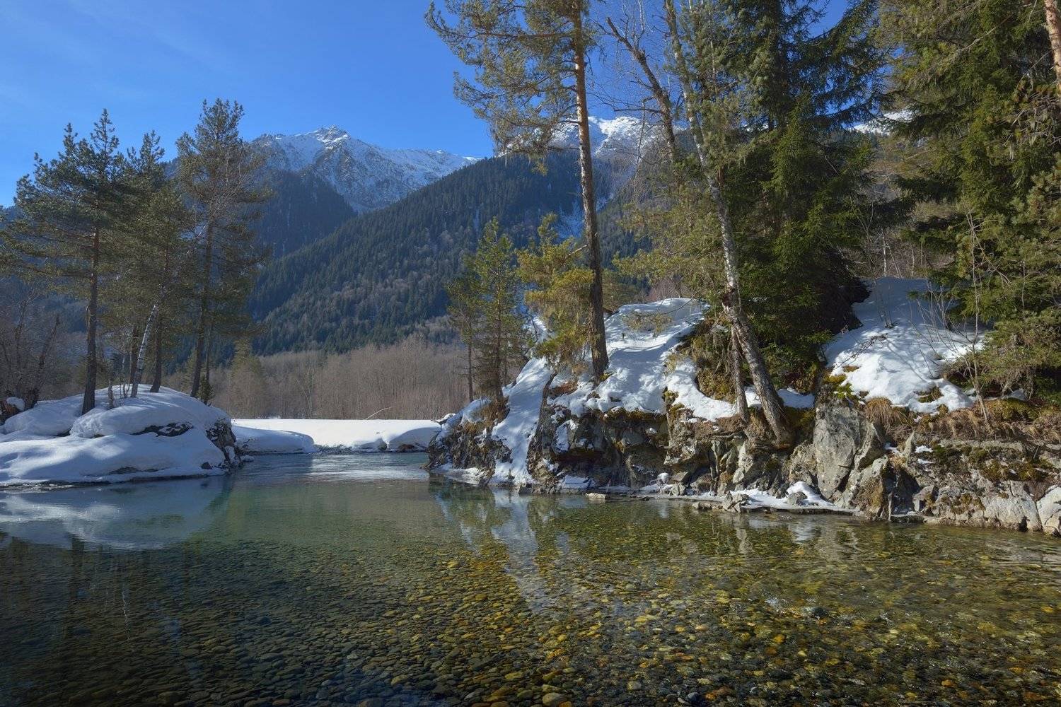горы зима архыз кызгыч, Александр Жарников
