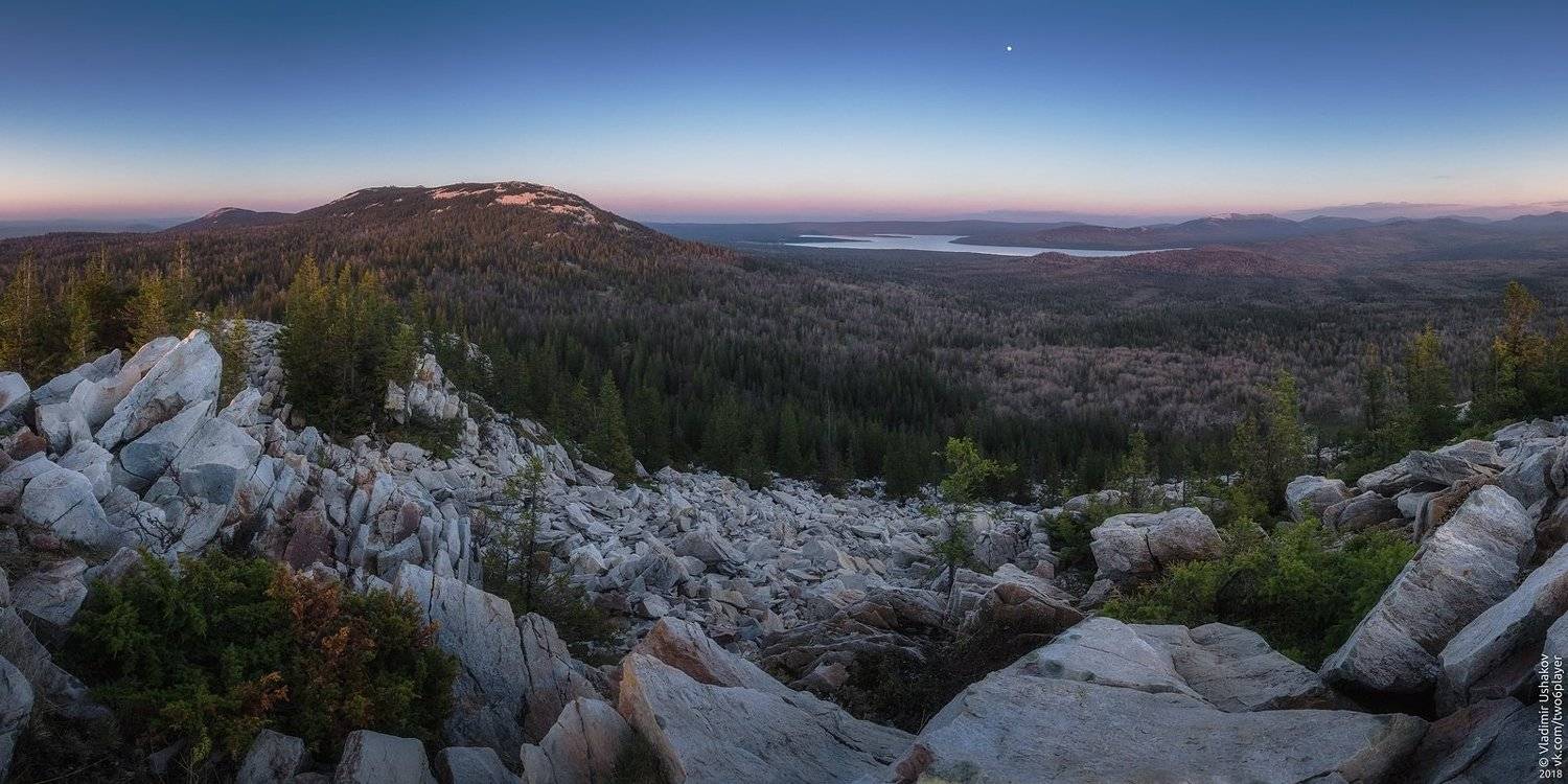 вечер, небо, горы, голая сопка, национальный парк, зюраткуль, челябинская область, Владимир Ушаков