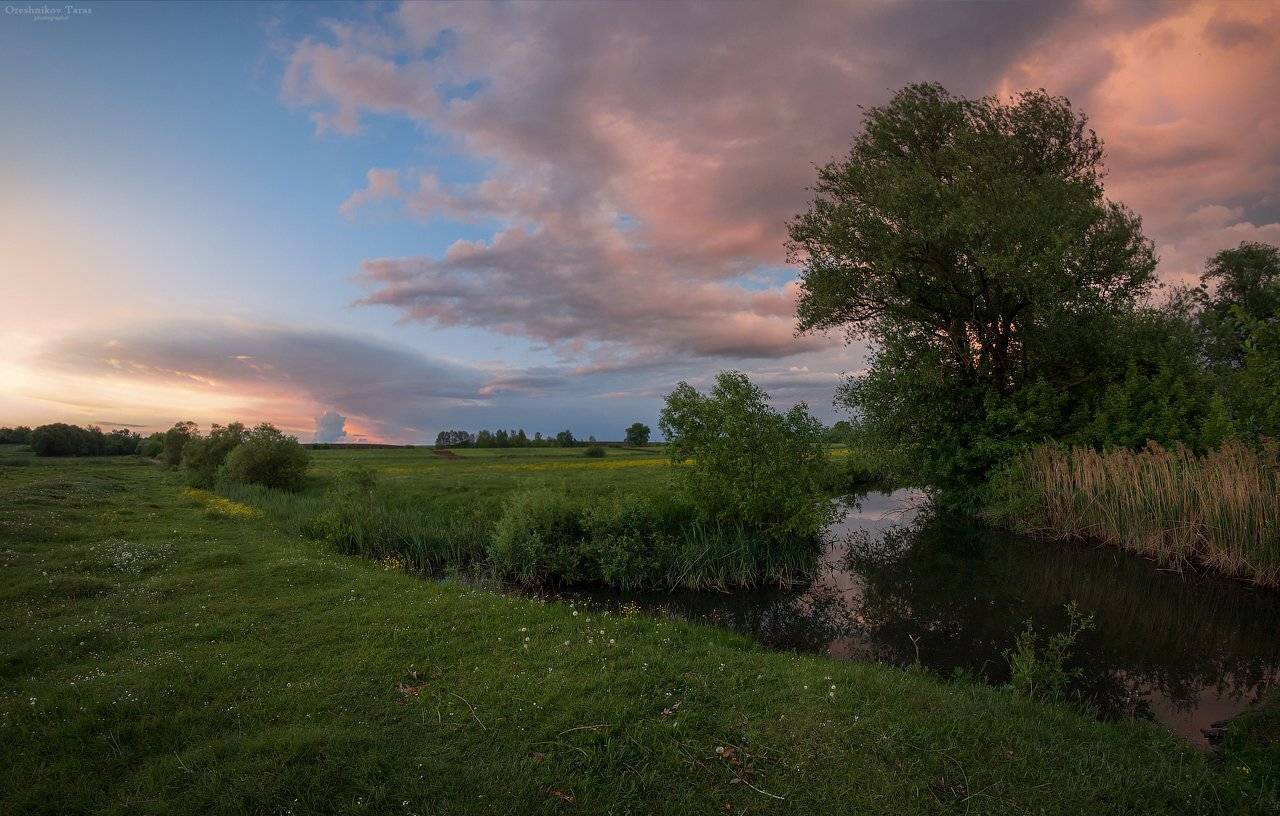 пейзаж,природа,лето,небо,закат,погода,облака, Taras