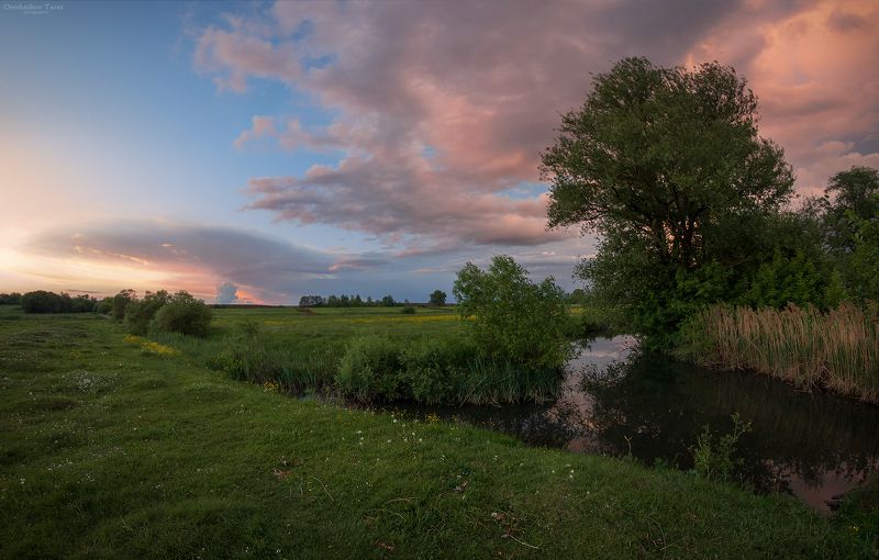 пейзаж,природа,лето,небо,закат,погода,облака .... фото превью