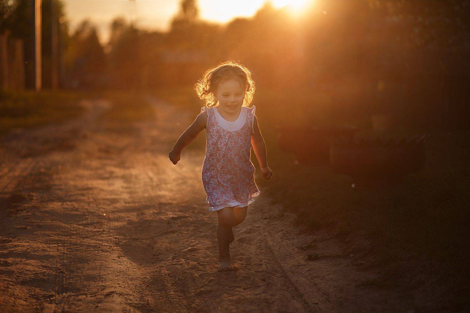 детство дети ритм лето закат миг мгновенье девочка бег смех, Марина Муратова