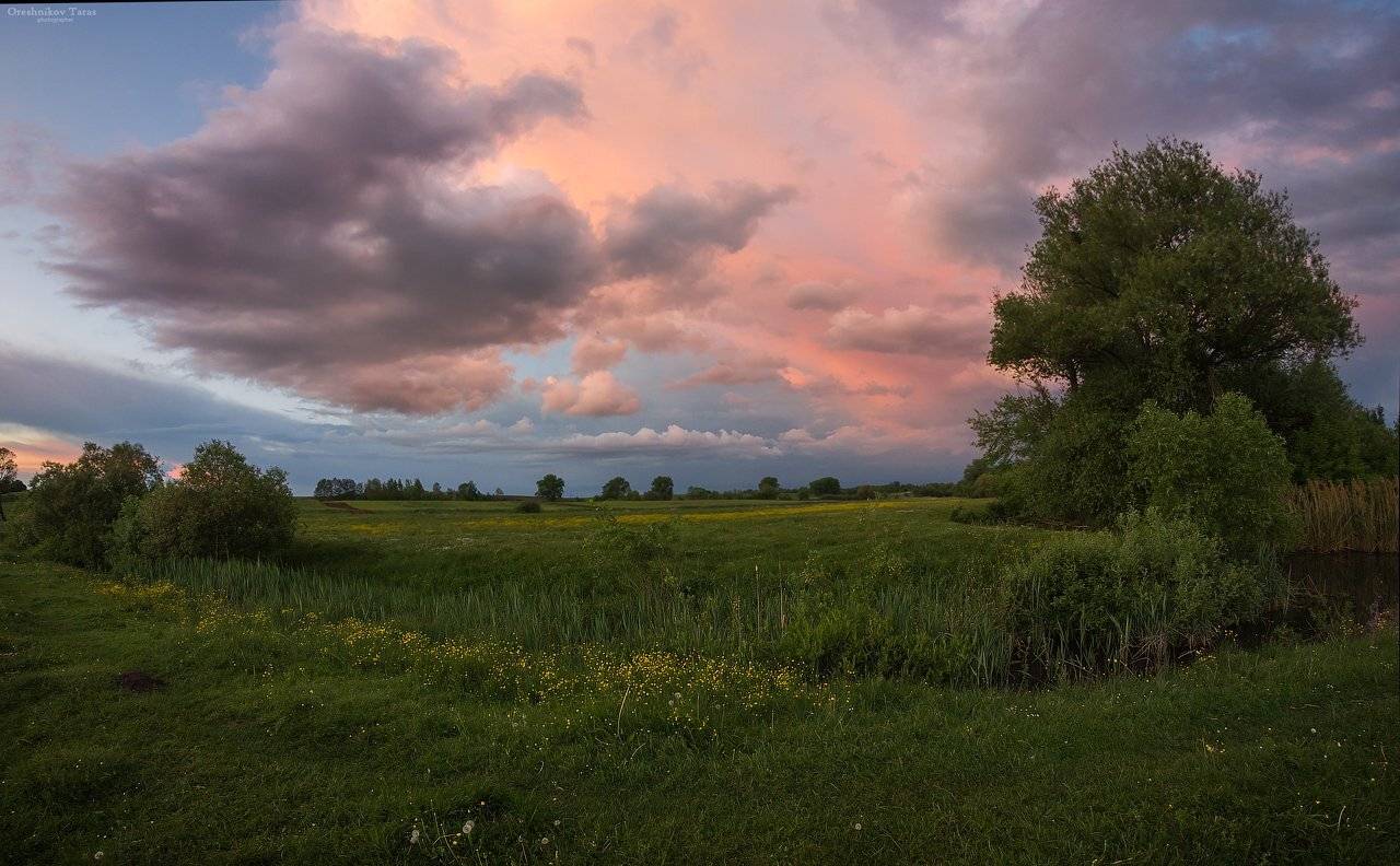 пейзаж,природа,лето,небо,закат,погода,облака,, Taras